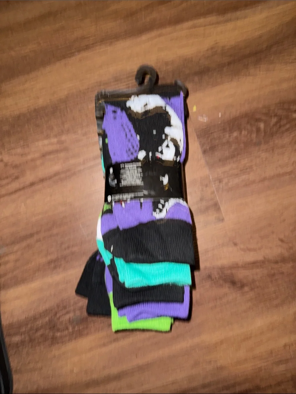 Beetlejuice NWT Men’s Crew Socks - Black & Green (6-Pack) Size 6-12